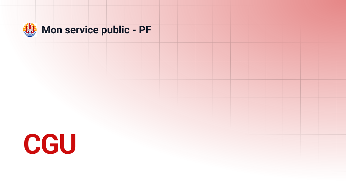CGU | Mon service public - PF